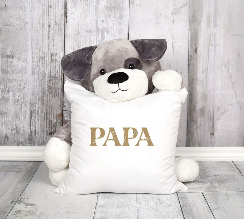 Kissen-Bezug personalisiert mit Namen der Kinder Geburtsjahr Geschenk für Papa Vatertagsgeschenk SpecialMe® Bild 5