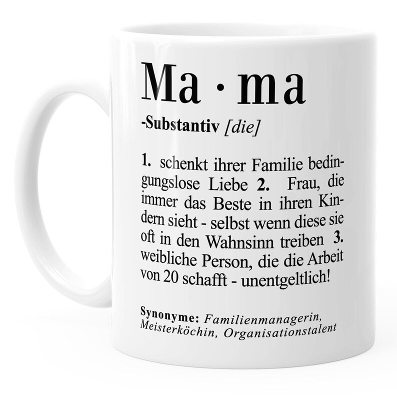 Coffee Cup Mom Definition Dictionary Dictionary Duden Gift for Etsy