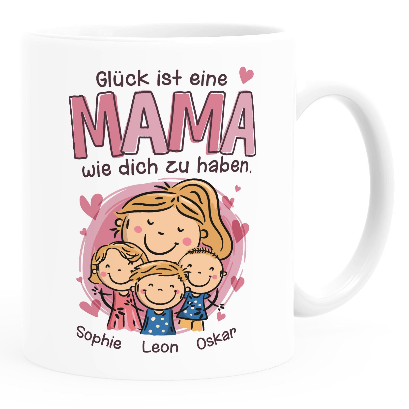 „Einfach Glücklicher, Wenn Du Da Bist“ – Motivtasse Mit Bärchen-Design, Spülmaschinenfest, Weiß
