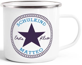Children's mug enamel school enrollment personalized name mug schoolchild 2025 individual gifts back to school SpecialMe®