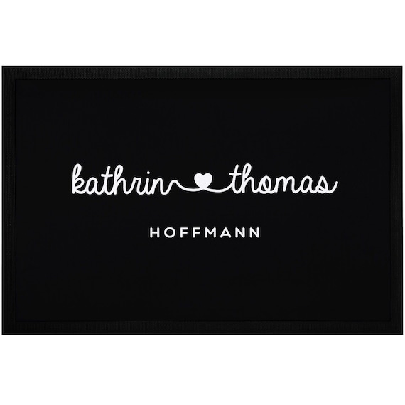 Personalisierte Fußmatte „Mrs & Mr Nachname“ – Rutschfest, Waschbar, 60x40 Cm, Weiß, Perfekt Als Hochzeitsgeschenk