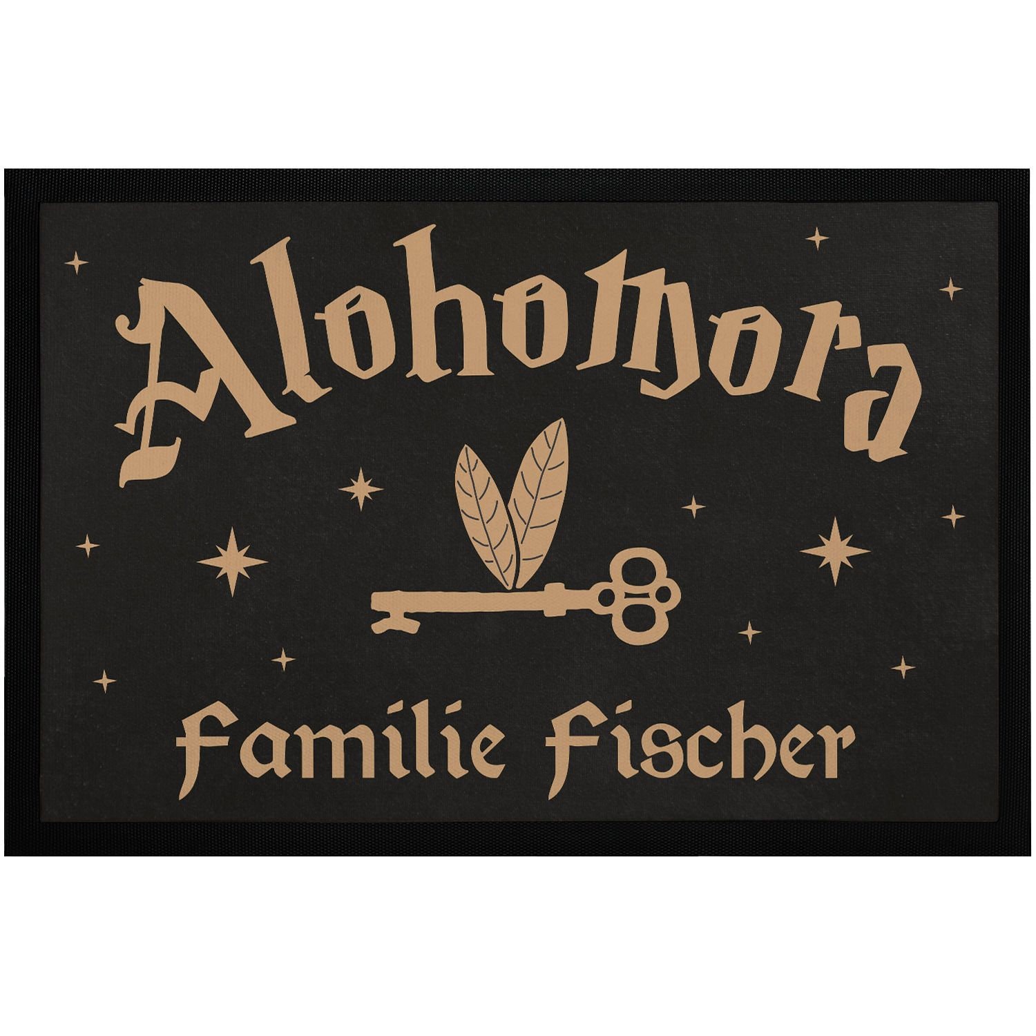 Doormat named Alohomora flying key personalized bottled mat family non-slip & washable SpecialMe®