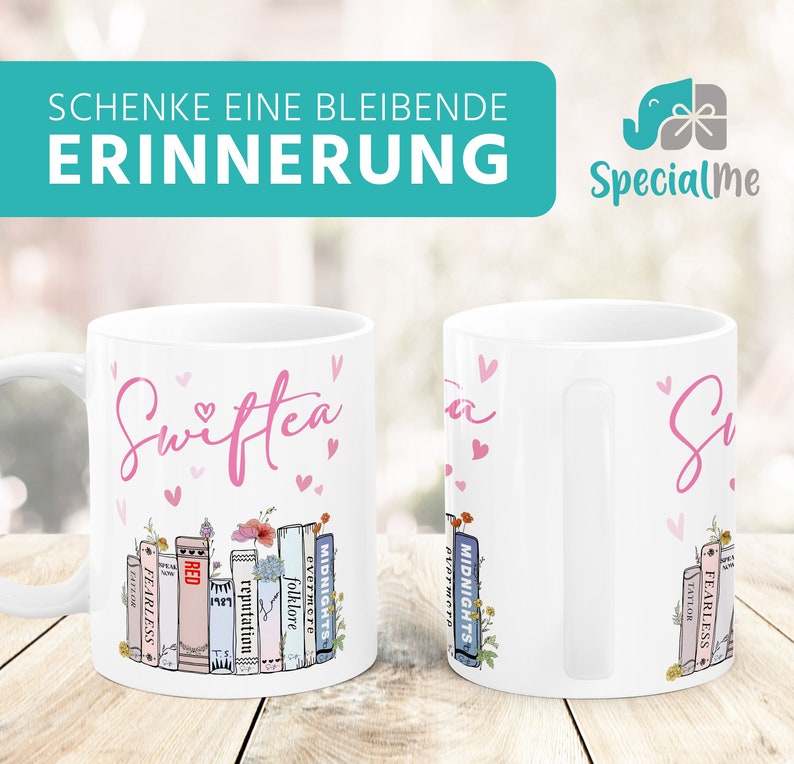 Tasse Musik Fan Swiftea Geschenk personalisiert mit Namen Best of Album Geschenkidee Freundin Kollegin Familie SpecialMe® Bild 9