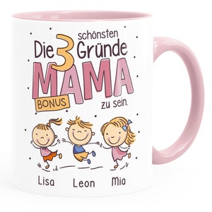 Coffee mug The most beautiful reasons to be a dad saying 1-4 children personalized gift for Father's Day SpecialMe® image 8