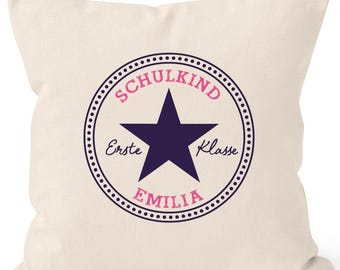 Pillowcase children's school enrollment 2025 personalized with name gift schoolchild first grade girl boy SpecialMe®