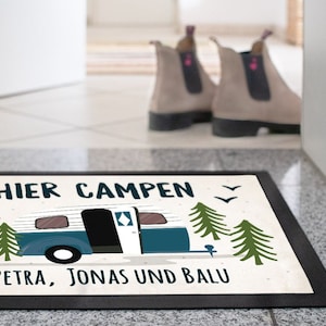 Fußmatte Camping personalisiert Namen Familie Geschenke für Camper Wohnwagen rutschfest & waschbar SpecialMe® Bild 6