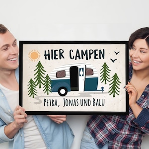 Fußmatte Camping personalisiert Namen Familie Geschenke für Camper Wohnwagen rutschfest & waschbar SpecialMe® Bild 5