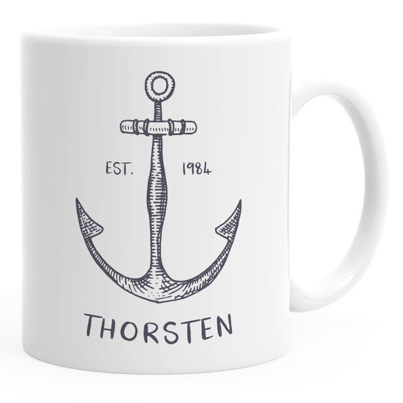 Personalisiertes Keramik-Tassen Set – Namenstasse Mit Initiale, Weiß, 325 Ml, Spülmaschinenfest, Geschenk