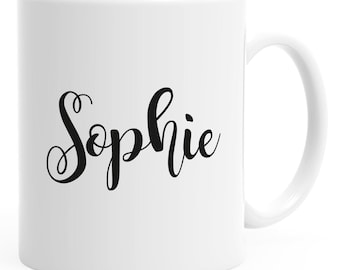 personalisierte Kaffee-Tasse mit Namen Namenstasse persönliche Geschenke für Frauen Mädchen SpecialMe®