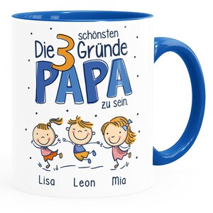 Coffee mug The most beautiful reasons to be a dad saying 1-4 children personalized gift for Father's Day SpecialMe® image 2