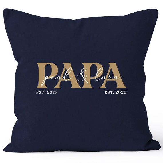 Funda de almohada personalizada con nombres de ninos Ano de nacimiento Regalo para papa Dia del Padre Regalo EspecialMe Etsy Mexico