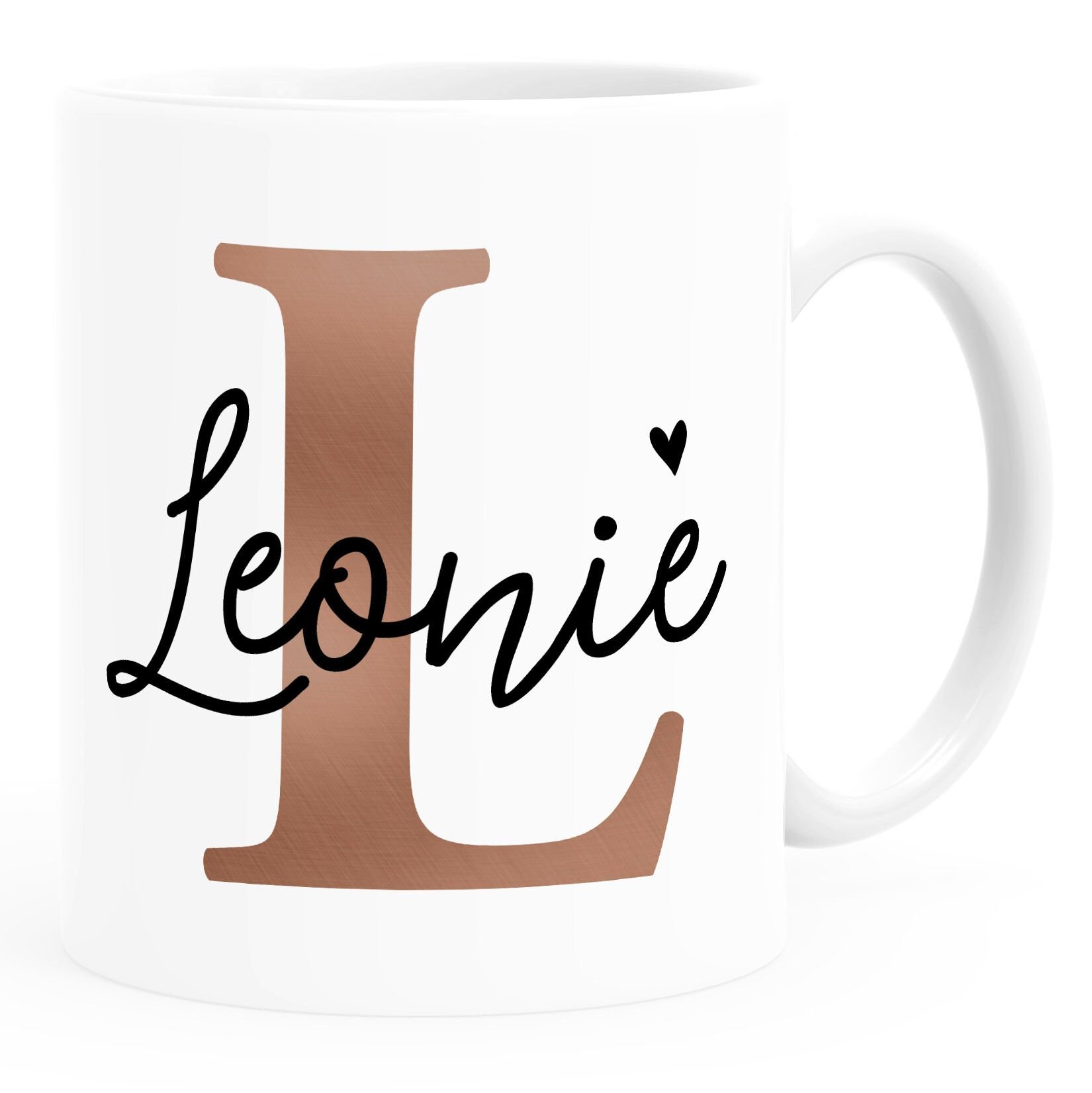 Bear Printed Creative Enamel Cup Custom Letter with Name Coffee