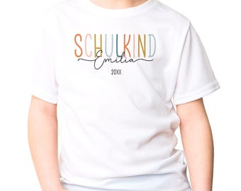 Children's girls' T-shirt back to school print schoolchild with name year personalized gift school enrollment SpecialMe®