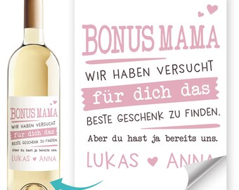 Wine labels personalized gift idea Mother's Day Mom bottle labels self-adhesive wine gift SpecialMe®