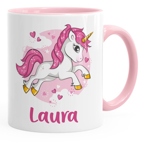 Einhorn Namenstasse personalisierte Kaffee-Tasse mit Namen persönliche Geschenke SpecialMe®