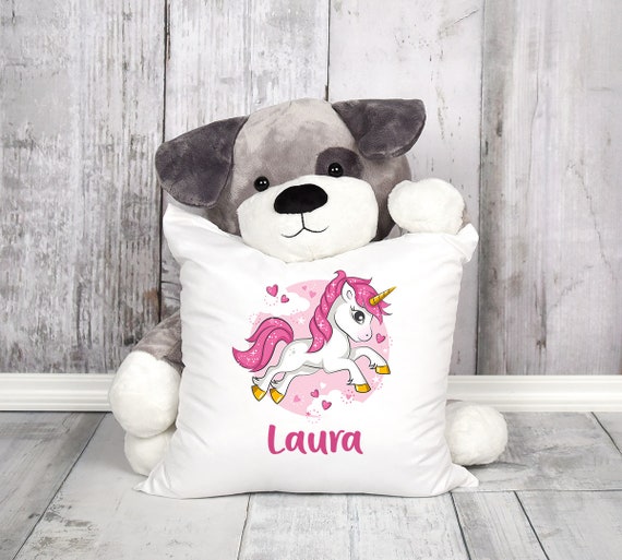 Oreiller peluche licorne personnalisé Oreiller peluche long et