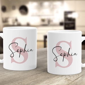 Taza con nombre taza de café personalizada con nombre y letra regalos personales taza con letras SpecialMe® imagen 3