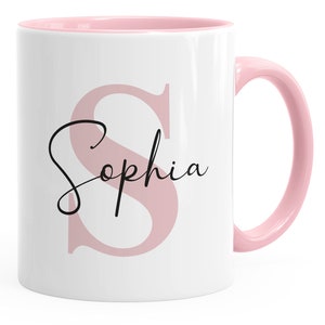 Taza con nombre taza de café personalizada con nombre y letra regalos personales taza con letras SpecialMe® imagen 6