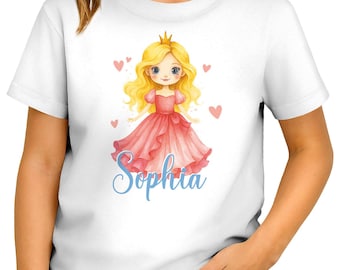 Children's girls' T-shirt princess with name personalized girls' gifts children's clothing with print Printshirt SpecialMe®