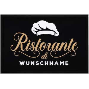 Fußmatte personalisiert Ristorante di Wunschname Geschenk Kochliebhaber Hobbykoch Küche rutschfest & waschbar SpecialMe®