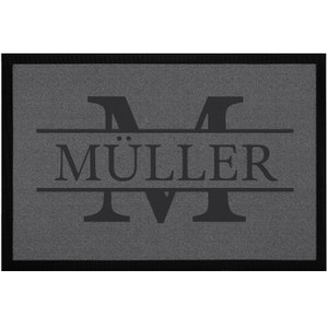 Doormat with name family and initial letter customizable door mat non-slip & washable SpecialMe®