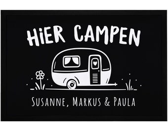 Floor mat camping personalized with name family gift for caravan owners family non-slip & washable SpecialMe®