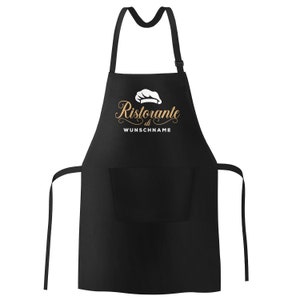 Küchen-Schürze personalisiert Ristorante di Wunschname Geschenk Kochliebhaber Hobbykoch personalisierte Geschenke SpecialMe® Bild 2