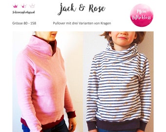 Patron de couture instructions de couture pull Jack & Rose en e-book