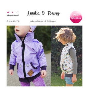 Sewing pattern sewing instructions jacket and vest Annika & Tommy as e-book