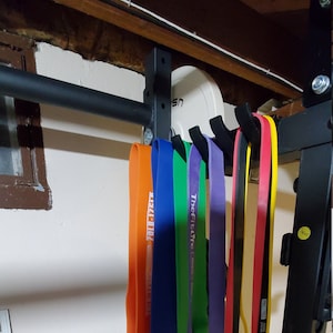 Digital 3D Printer file Multi Resistance band barbell collar and more rack cage squat storage 50mm or 2&quot; version
