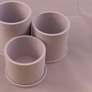 3D Print digital file Succulent pots Single Pair or Triple Cylinder drain hole