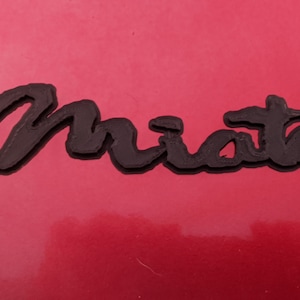 3d Printed script emblem badge for Mazda Miata