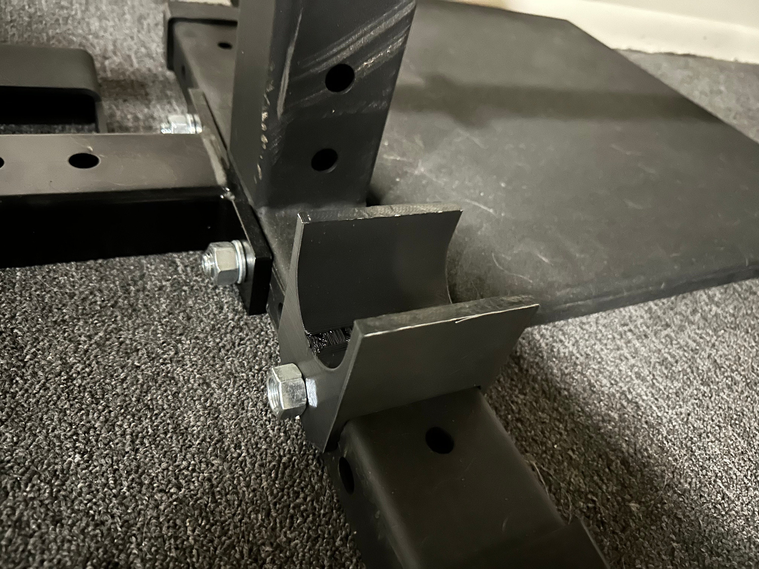 Trap Bar Storage Rack Top or Bottom Power Rack Barbell Storage Mounts Horizontal Olympic ...