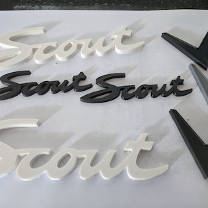 International Scout 800 80 3D print model for replacement badge emblem Harvester Digital file