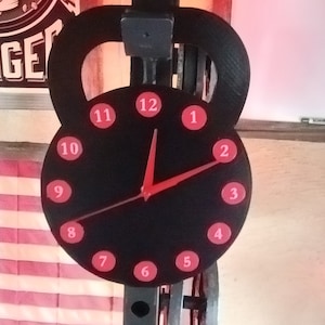 Kettle Bell Wall Clock for Home Gym or Garage gym Custom made