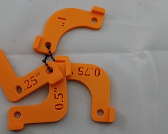 imperial inch metric Corner radius Jig gauge marking tool woodworking DIY Handyman custom table saw router table jigsaw