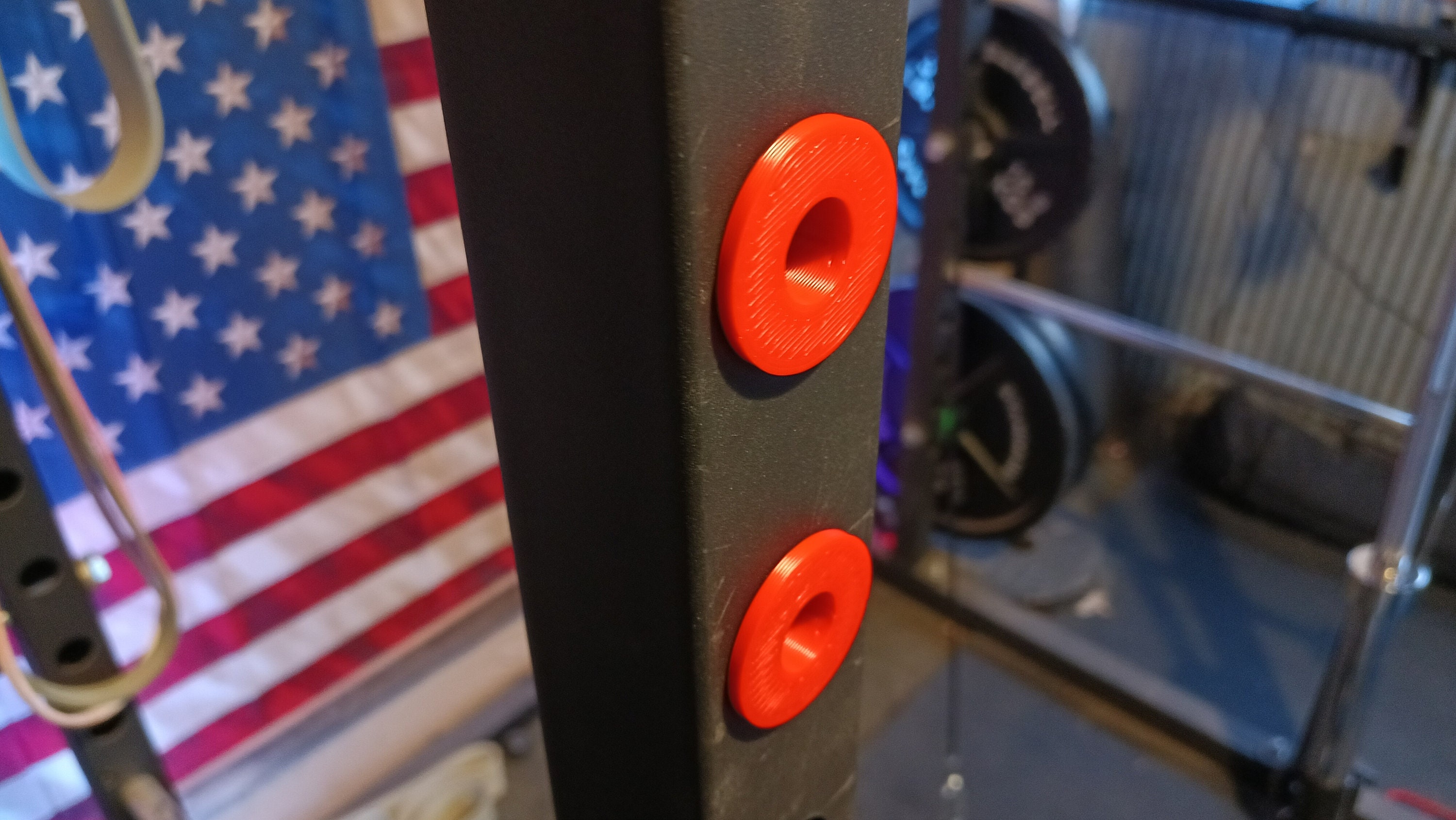 Kipika Veiligheidsspotterarmen voor 3 x 3 Power Racks met 5/8 & 1 gaten - Heavy Duty Barbell veiligheidsvangsten met rubberen pad - verstelbaar en eenvoudig te installeren - Set van 2