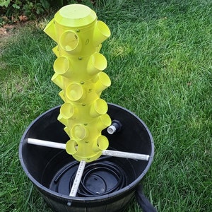 Hydroponics tower 4in(100mm) diam customizable 2&quot; net pots Modular aquaponics