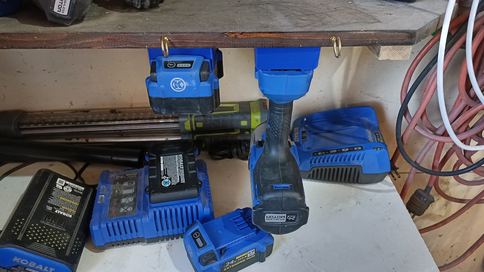 Tool and Battery Storage Holder Mount Under Shelf or Etsy