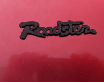 3d Printed Roadster script emblem badge for Mazda Miata ink