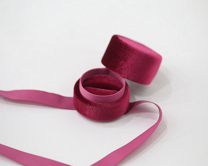 Red Wedding Ring Box Ring Box Velvet Engagement Holder Proposal Bow Butterfly Round Wedding Ring Case Valentine Gift Anniversary Ring