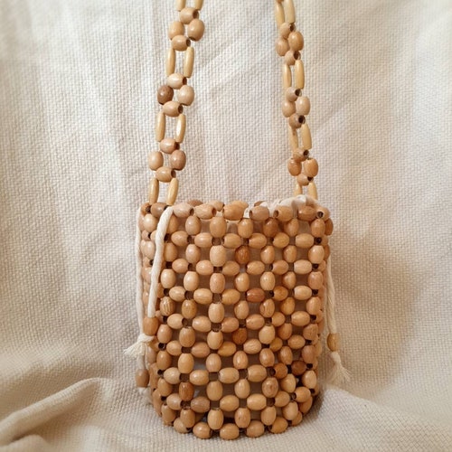 NWOT Beaded Wood Backpack Purse Bags | Nwot Beaded Wood Backpack Purse | Poshmark main image 4