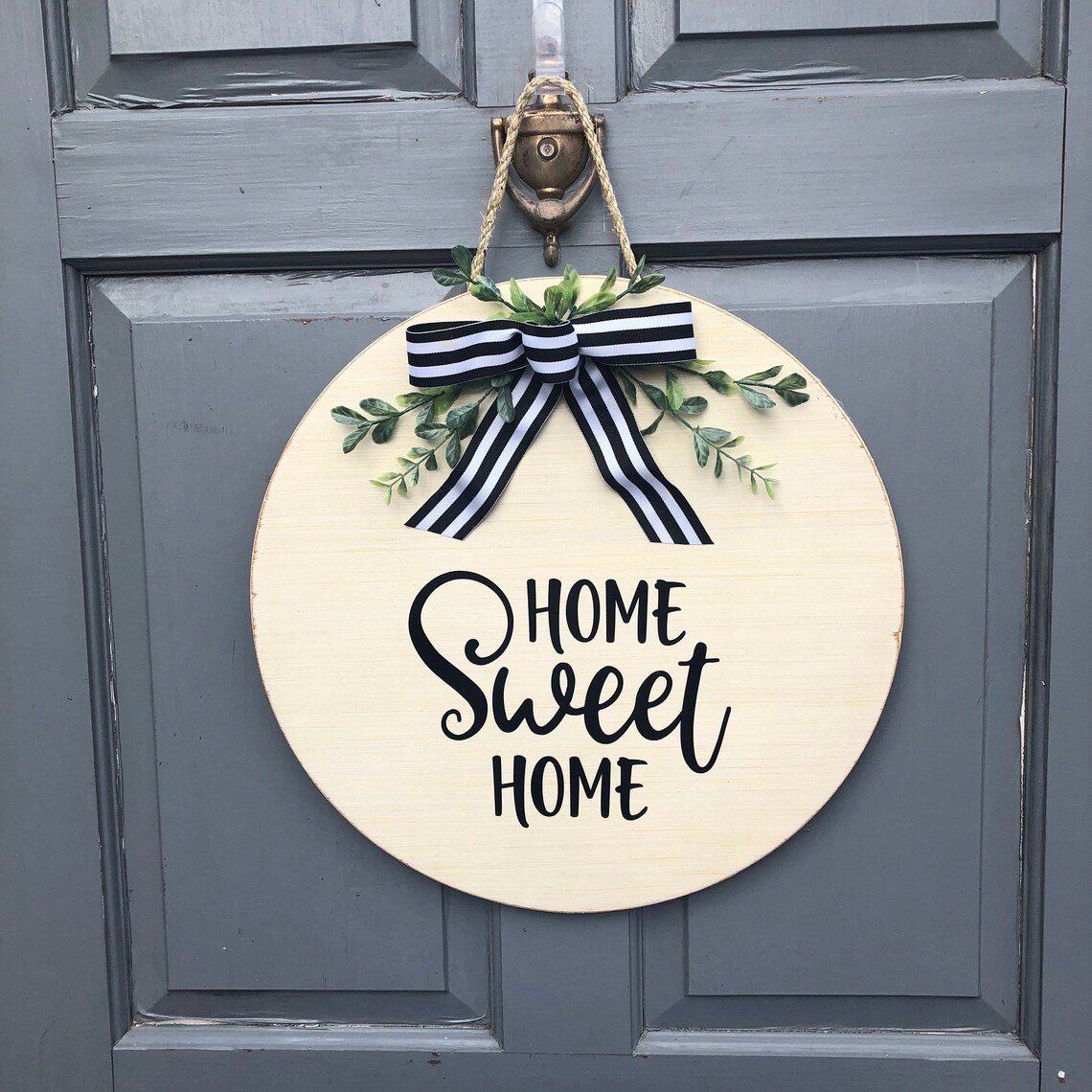 Home Sweet Home Wooden Door Hanger Etsy