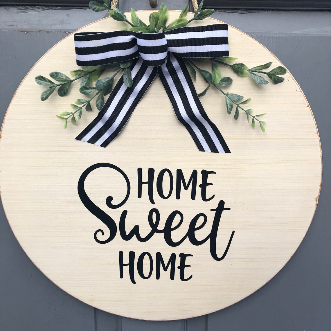 Home Sweet Home Wooden Door Hanger Etsy