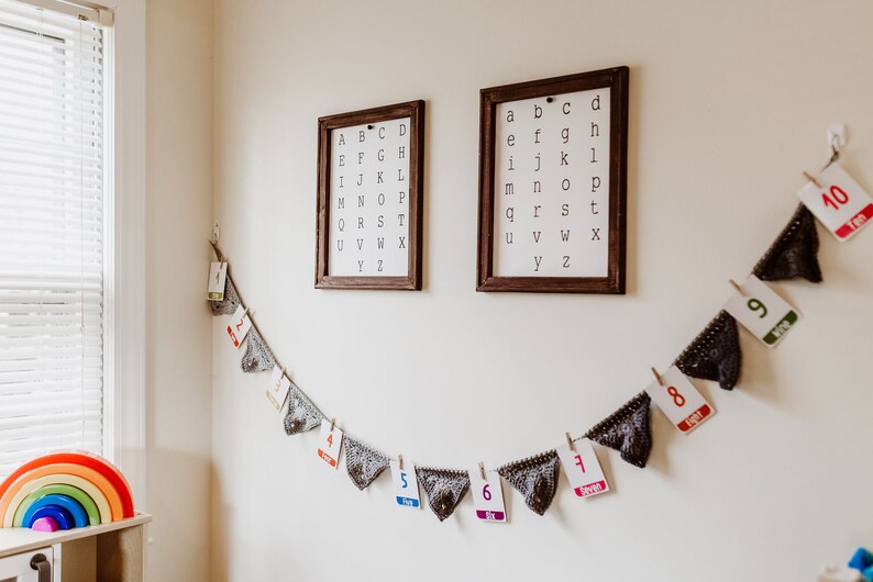 Alphabet canvas signs nursery wall decor learning letters signs playroom decor home school decor classroom decor kids room decor