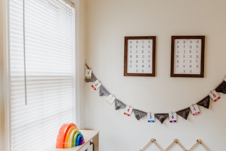Alphabet canvas signs nursery wall decor learning letters signs playroom decor home school decor classroom decor kids room decor