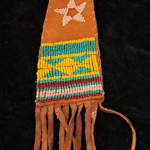 Vintage Sioux Beaded Leather Bag #554