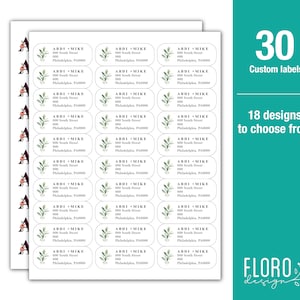 30 Return address label, white Address label, Custom address Sticker,Personalized Address,return mailing label, Custom PHOTO label