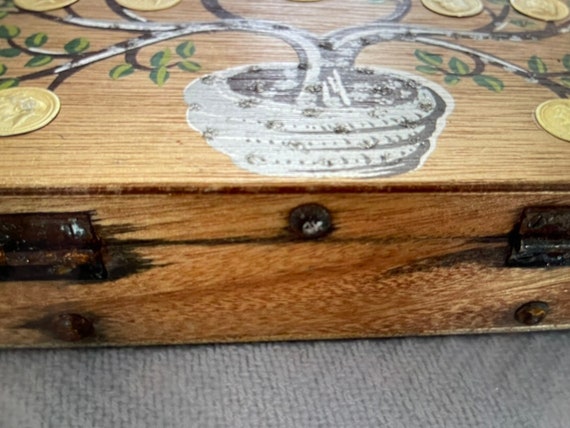 Gary Gale Dallas Vintage Wooden Box Purse Money T… - image 3