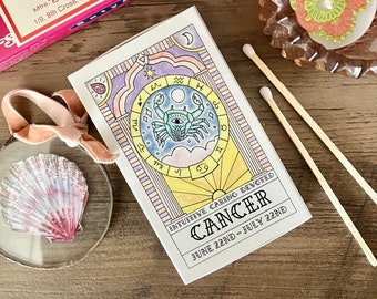 GRANDES coincidencias con el signo zodiacal de Cáncer, regalo del signo zodiacal de Cáncer, signo del zodíaco de Cáncer, regalo pequeño, relleno de medias, regalo de vela, regalo para ella